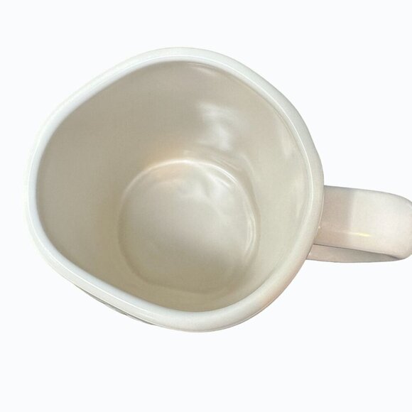 Rae Dunn SELF MADE Mug Ceramic Large Coffee Cup Magenta LL Farmhouse Gift White - Picture 5 of 6